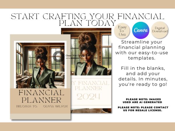 Financial Planner | Canva Templates | 50 Pages | Savings plan | Instant Download | Set Goals | Manage Debt | Retirement plan | Budget Plan - Image 6