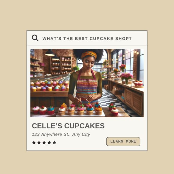 Two Vibrant Bake Shop Image | African American Cupcake Baker Decor | Culinary Art Digital Download | AI Image Wall Art - Image 6