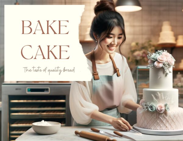 Elegant Asian Baker | Wedding Cakes | Modern Bake Shop | Event Planning | Culinary Portfolios | Cake Decorating | Culinary Project| AI Image - Image 4