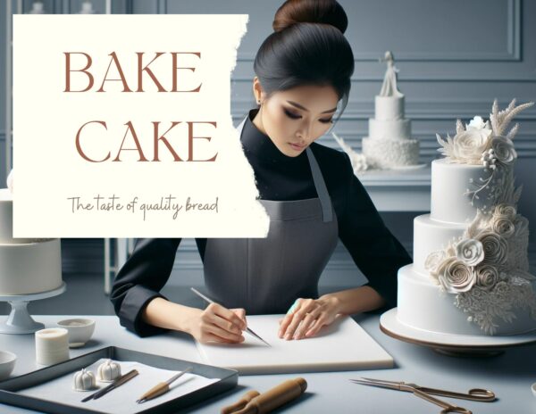 Elegant Asian Baker | Wedding Cakes | Modern Bake Shop | Event Planning | Culinary Portfolios | Cake Decorating | Culinary Project| AI Image - Image 3