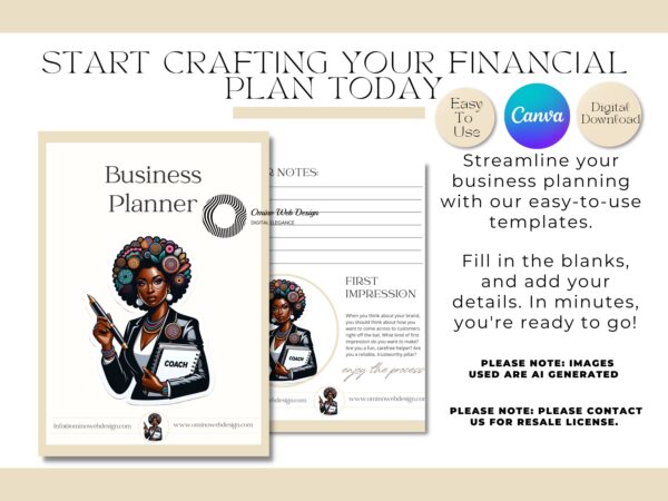 Business Planner Template | 70 Pages Canva Template for Action Plan, Goal Setting, SWOT Analysis & Financial Planning - Image 4