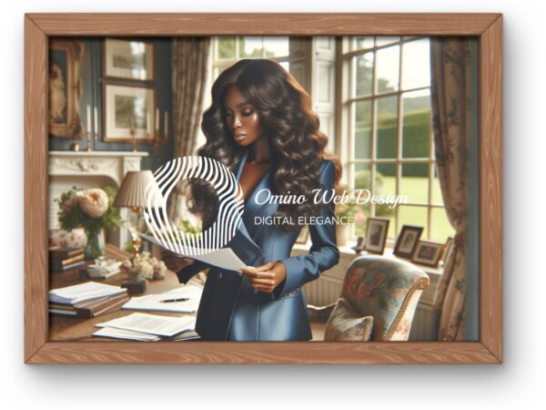 Elegant AI-Generated Art of African American Businesswoman | Digital Download for Office Decor | Professional Wall Art - Image 2