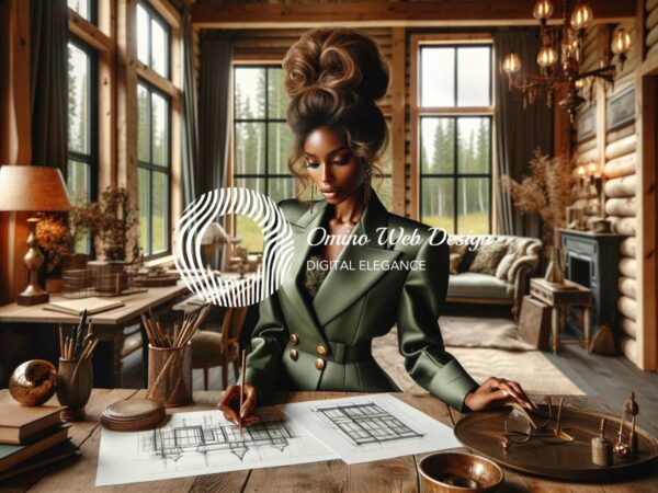 Inspirational AI Art of African American Businesswoman | Digital Download | Sophisticated Office Wall Art