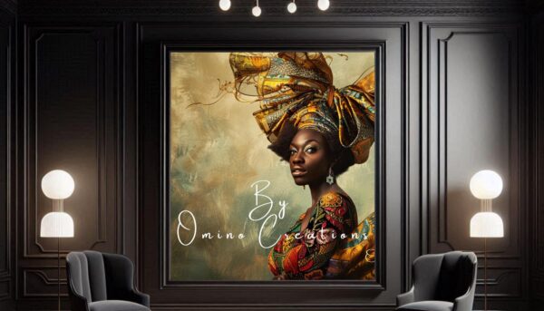 Digital Download: Elegant AI-Generated African Art | Modern Wall Decor | African American Woman Art | Unique Home Decor - Image 7