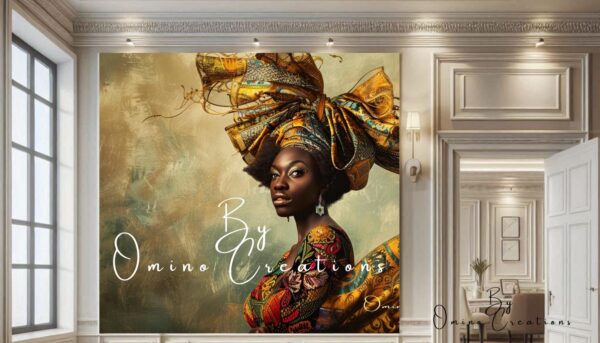 Digital Download: Elegant AI-Generated African Art | Modern Wall Decor | African American Woman Art | Unique Home Decor - Image 6